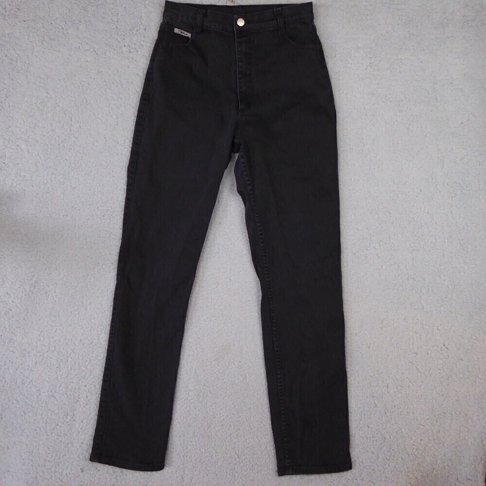 Vintage Roper Jeans Womens 11 Black High Rise Western Straight Leg Denim Pocket - Picture 1 of 14